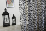 Maxbell Flocking Pattern Sheer Curtain Panel Window Tulle Divider White 100*200cm