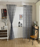 Maxbell Flocking Pattern Sheer Curtain Panel Window Tulle Divider White 100*200cm