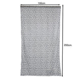 Maxbell Flocking Pattern Sheer Curtain Panel Window Tulle Divider White 100*200cm