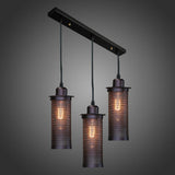 8x Edison Vintage Mesh Cylinder Design Pendant Light Wired Hanging Lampshade