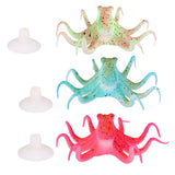 Maxbell Maxbell Generic Silicone Glowing Effect Underwater Aquarium Octopus Ornament Green