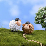 Maxbell 4pcs Miniature Sheep Dollhouse Bonsai Garden Landscape Decoration