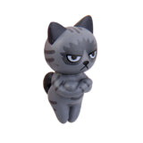 Generic 6PCS Miniature Resin Grumpy Angry Cat for Dollhouse Landscape Garden Ornament