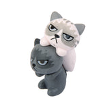 Generic 6PCS Miniature Resin Grumpy Angry Cat for Dollhouse Landscape Garden Ornament