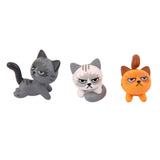 Generic 6PCS Miniature Resin Grumpy Angry Cat for Dollhouse Landscape Garden Ornament