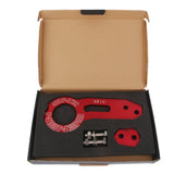 Maxbell Universal Screw Billet Aluminum Racing Rear Tow Hook Kit CNC Anodized Red