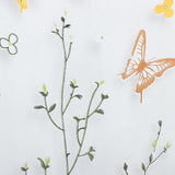 Maxbell 4xColorful Buttefly Tulle Voile Door Window Curtain Drape Sheer Valance 1x2M