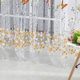 Maxbell 4xColorful Buttefly Tulle Voile Door Window Curtain Drape Sheer Valance 1x2M