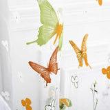 Maxbell 4xColorful Buttefly Tulle Voile Door Window Curtain Drape Sheer Valance 1x2M