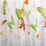 Maxbell 4xColorful Buttefly Tulle Voile Door Window Curtain Drape Sheer Valance 1x2M