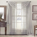 Maxbell 100x200cm Window Door Curtain Panel Drape Tulle Room Balcony Divider -Gray