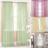 Maxbell 100x200cm Window Door Curtain Panel Drape Tulle Room Balcony Divider -Gray