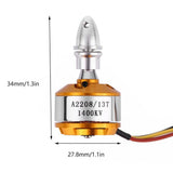 Maxbell None Brush Motor XXD A2208 KV1400 Brushless Motor Fitted Wing Shaft Rotor
