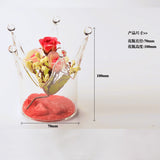 Maxbell Maxbell Clear Glass Flower Planter Vase Terrarium Container Home Garden Crown Decor
