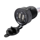 Maxbell Dual USB Port Car Charger Adapter & 23.6" Data Cable for Cellphone Pad