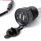Maxbell Dual USB Port Car Charger Adapter & 23.6" Data Cable for Cellphone Pad