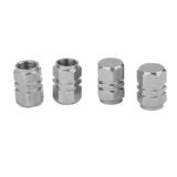 Maxbell 8pcs Silver/Blue Aluminum Tire Wheel Rims Stem Air Valve Caps Tyre Cover