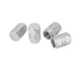 Maxbell 25x4x Aluminum Tire Wheel Rims Stem Air Valve Caps Tyre Cover Car Truck Silver