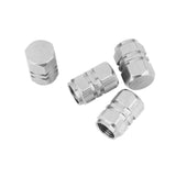 Maxbell 8pcs Silver/Blue Aluminum Tire Wheel Rims Stem Air Valve Caps Tyre Cover