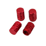 Maxbell 25x4x Aluminum Tire Wheel Rims Stem Air Valve Caps Tyre Cover Car Truck Red