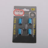 Maxbell 25x4x Aluminum Tire Wheel Rims Stem Air Valve Caps Tyre Cover Car Truck Blue