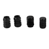 Maxbell 8x4x Aluminum Tire Wheel Rims Stem Air Valve Caps Tyre Cover Car Truck Black