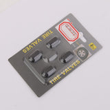 Maxbell 8x4x Aluminum Tire Wheel Rims Stem Air Valve Caps Tyre Cover Car Truck Black