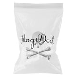 Maxbell 4x3D Metal Skull CrossBones Emblem Car Truck Motor Decal Badge Sticker -Silver