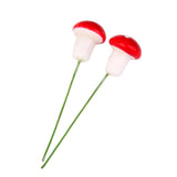 Maxbell 25x100x Mushroom Miniature Dollhouse Figurine Bonsai Terrarium Landscape Red