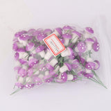 Maxbell 6x100x Mushroom Miniature Dollhouse Figurine Bonsai Terrarium Landscape Purple