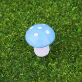 Maxbell 100x Mushroom Miniature Dollhouse Figurine Bonsai Terrarium Landscape Blue
