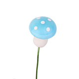 Maxbell 100x Mushroom Miniature Dollhouse Figurine Bonsai Terrarium Landscape Blue
