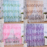 Maxbell 200x100cm Bird's Nest Pattern Tulle Door Window Divider Voile Curtain-Purple