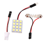 Maxbell 2xCar Interior Light Panel 12 SMD LED T10 Dome Bulb BA9S Adapter 12V DC CG