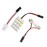 Maxbell 2xCar Interior Light Panel 12 SMD LED T10 Dome Bulb BA9S Adapter 12V DC CG