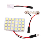 Maxbell 6xCar Interior Light Panel 24 SMD LED T10 Dome Bulb BA9S Adapter 12V DC CG