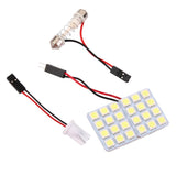 Maxbell 6xCar Interior Light Panel 24 SMD LED T10 Dome Bulb BA9S Adapter 12V DC CG