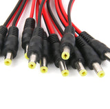 Maxbell 7x10pcs 12V DC Power Pigtail Male 5.5*2.1mm Cable Plug Wire For CCTV Security