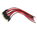 Maxbell 7x10pcs 12V DC Power Pigtail Male 5.5*2.1mm Cable Plug Wire For CCTV Security