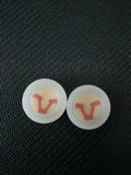 Maxbell 2xRed Face Luminous Joystick Thumbstick Caps for PS4 PS3   One Controller