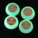 Maxbell 2xRed Face Luminous Joystick Thumbstick Caps for PS4 PS3   One Controller