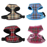 Maxbell Maxbell Pet Dog Puppy Plaid Mesh Adjustable Harness Clothes Size M Blue