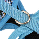Maxbell Maxbell Pet Dog Puppy Plaid Mesh Adjustable Harness Clothes Size L Blue