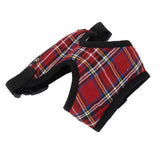 Maxbell Maxbell Pet Dog Puppy Plaid Mesh Adjustable Harness Clothes Size L Red