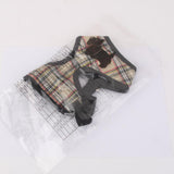 Maxbell Maxbell Pet Dog Puppy Plaid Mesh Adjustable Harness Clothes Size XL Yellow