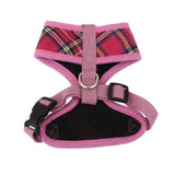 Maxbell Maxbell Pet Dog Puppy Plaid Mesh Adjustable Harness Clothes Size M Pink