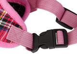 Maxbell Maxbell Pet Dog Puppy Plaid Mesh Adjustable Harness Clothes Size M Pink