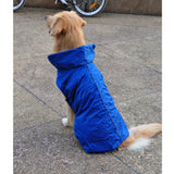 Maxbell Maxbell Waterproof Pet Dog Waistcoat Jacket Fleece Lined Raincoat Clothes M Blue