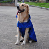 Maxbell Maxbell Waterproof Pet Dog Waistcoat Jacket Fleece Lined Raincoat Clothes M Blue