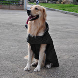 Maxbell Maxbell Waterproof Pet Dog Waistcoat Jacket Fleece Lined Raincoat Clothes L Black